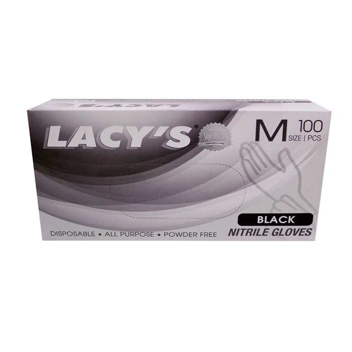 LACY’S Latex Disposable Nitrile gloves(S,M,L,XL available) Powder-free Thick material