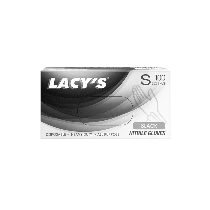 LACY’S Latex Disposable Nitrile gloves(S,M,L,XL available) Powder-free Thick material