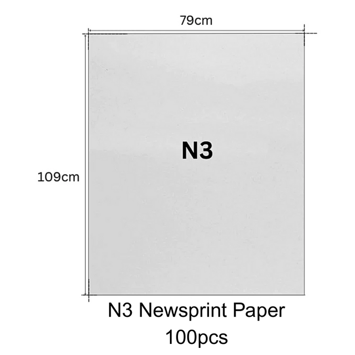 N3 Newsprint Paper (50/100pcs)