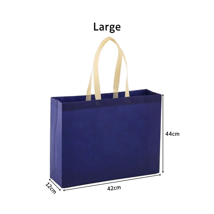 L Navy Blue Woven Bag +Button (250pcs)
