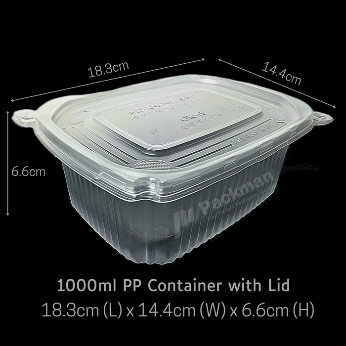 Pp Container Rcg25 PP Container with Lid Set (4 sizes) / Local Stock Singapore — Packman