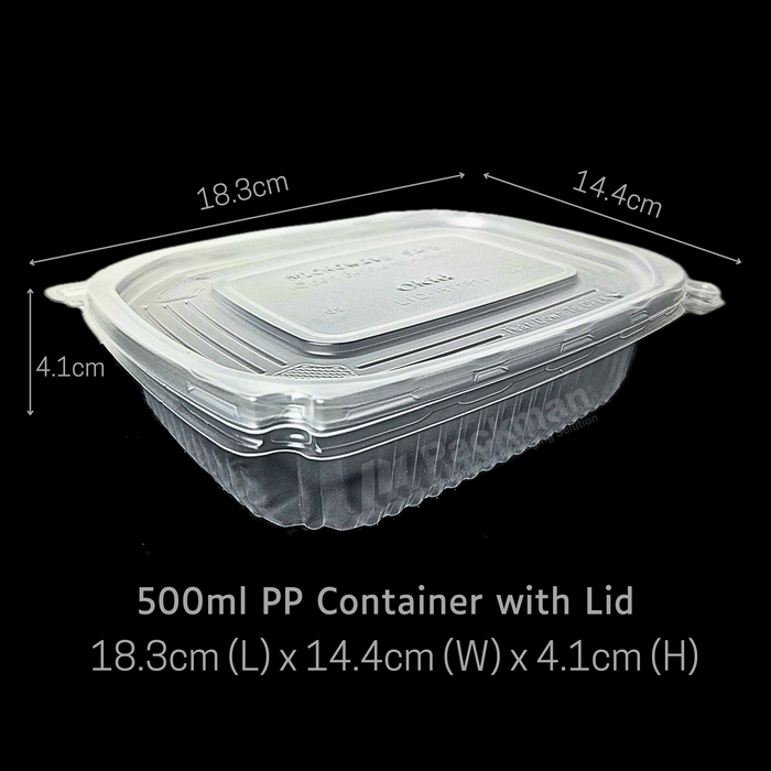 Pp Container Rcg25 PP Container with Lid Set (4 sizes) / Local Stock Singapore — Packman