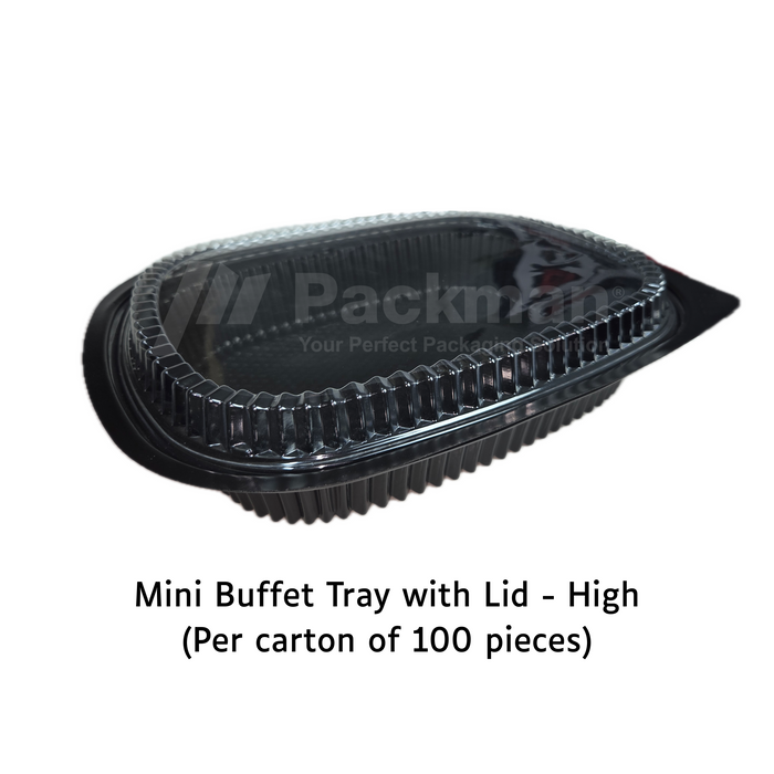 Mini Buffet Tray with Lid - High (100pcs)