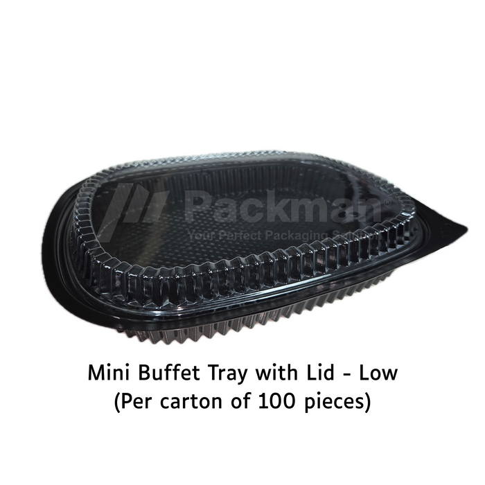 Mini Buffet Tray with Lid - Low (100pcs)