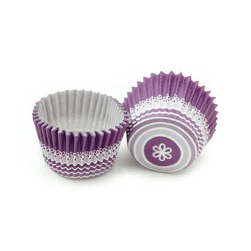 Purple Ribbon Paper cup Liners (300pcs)