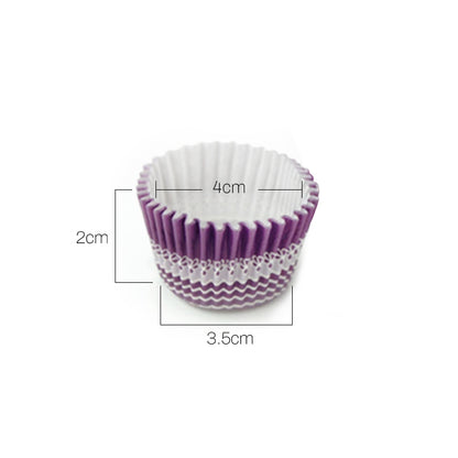 Purple Ribbon Paper cup Liners (300pcs)