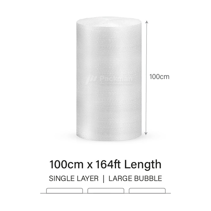 100cm x 91m Single Layer Bubble Wrap (1 roll)