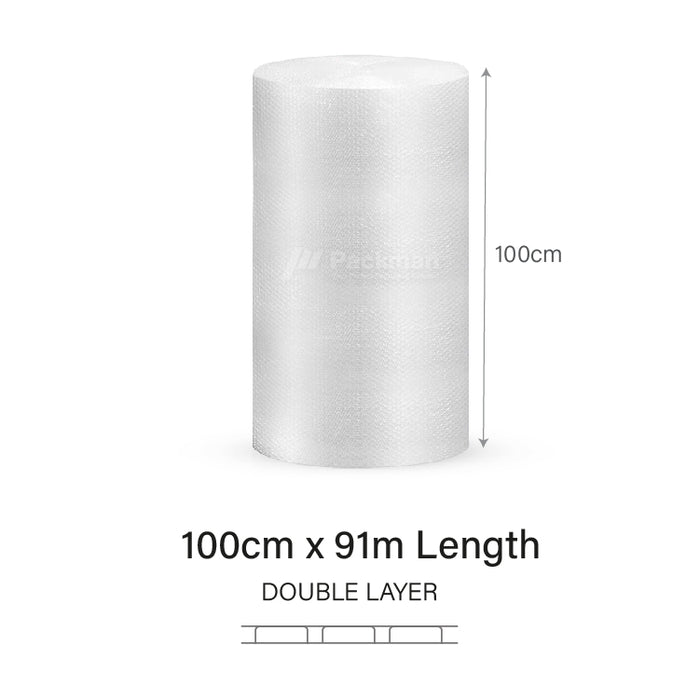 100cm x 91m Double Layer Bubble Wrap (1 roll)