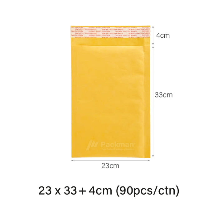 23 x 33cm Kraft Bubble Poly Mailer (90pcs)