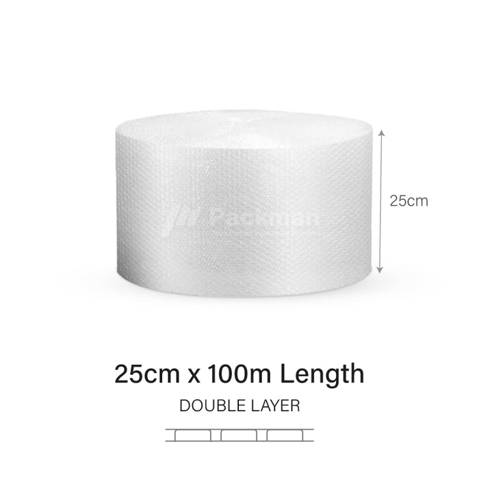 25cm x 100m Double Layer Bubble Wrap (2rolls)