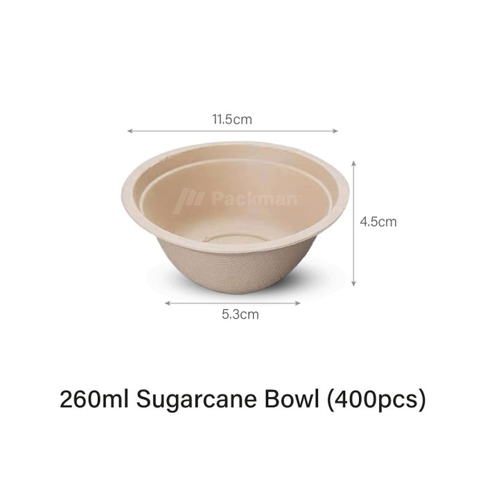 260ml Sugarcane Bowl (400pcs)