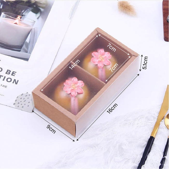 2-Slot Brown Mooncake Kraft Cavity Box (10pcs)