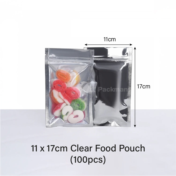 11 x 17cm Clear Food Pouch (100pcs)