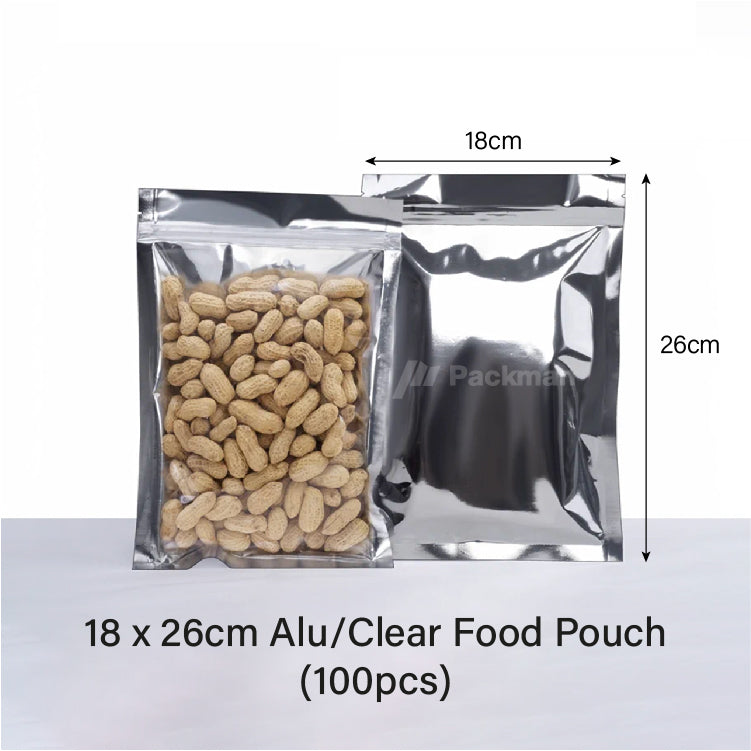 18 x 26cm Clear Food Pouch (100pcs)