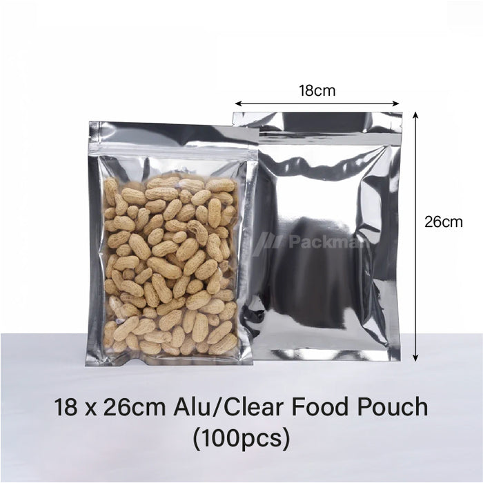18 x 26cm Clear Food Pouch (100pcs)
