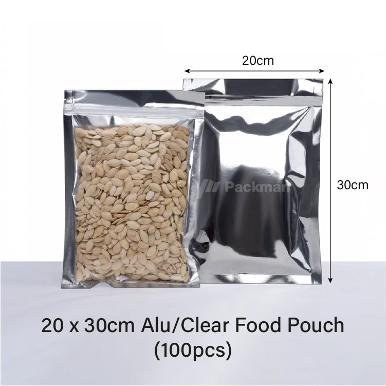 20 x 30cm Clear Food Pouch (100pcs)