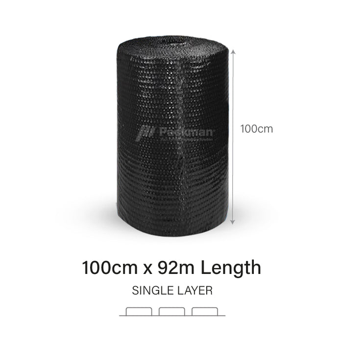 100cm x 92m Black Bubble Wrap (1 roll)