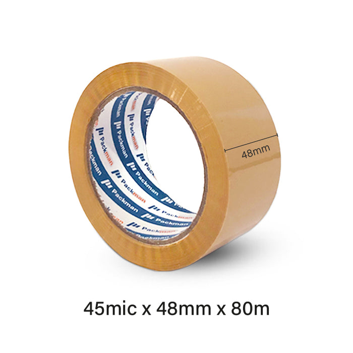 48mm x 80m Brown Tape (3 Rolls)