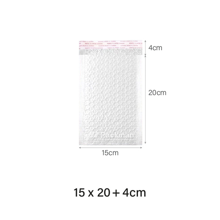 15 x 20cm White Bubble Poly Mailer (50pcs)