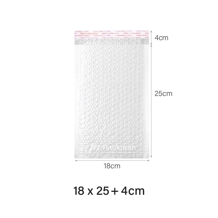 18 x 25cm White Bubble Poly Mailer (50pcs)