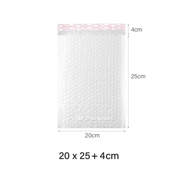 20 x 25cm White Bubble Poly Mailer (50pcs)