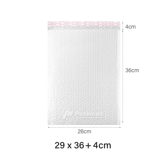29 x 36cm White Bubble Poly Mailer (50pcs)