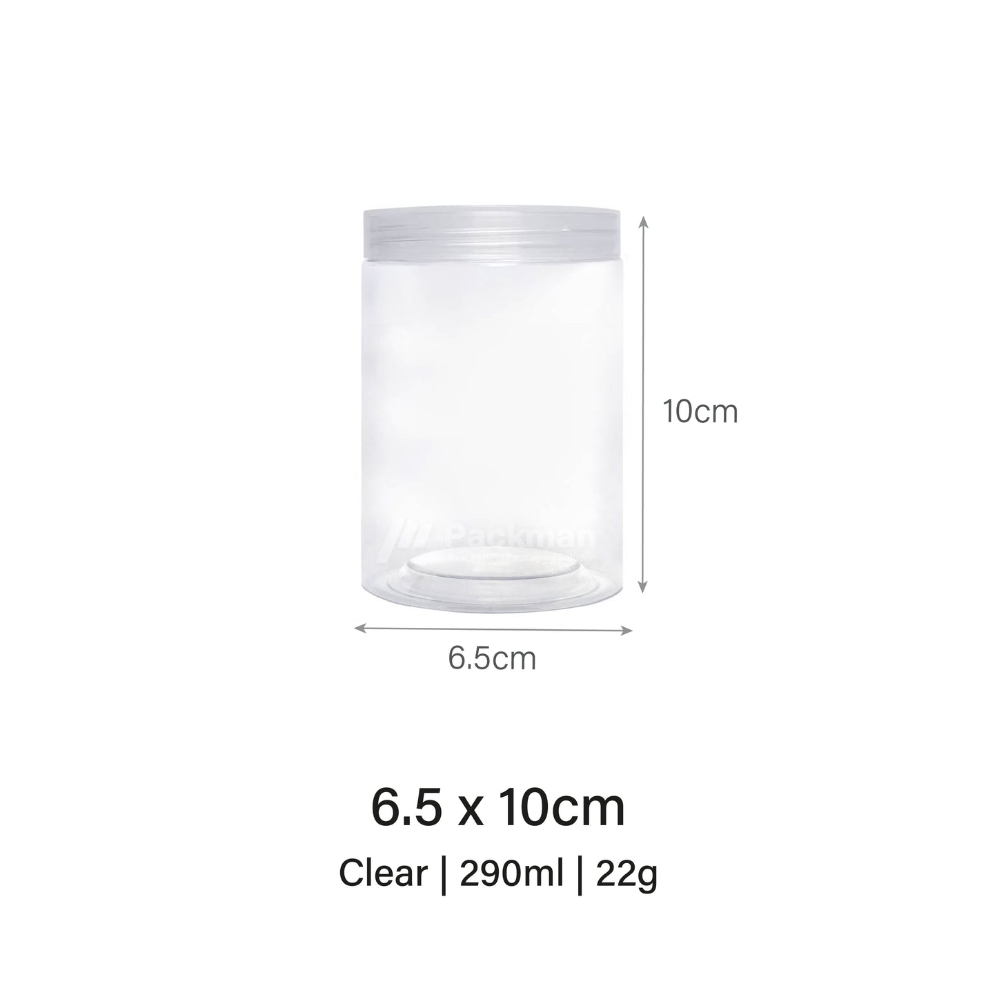 6.5 x 10cm Clear Plastic Jar (113pcs)