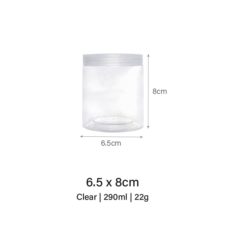 6.5 x 8cm Clear Plastic Jar (113pcs)