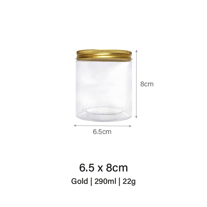 6.5 x 8cm Gold Plastic Jar (113pcs)