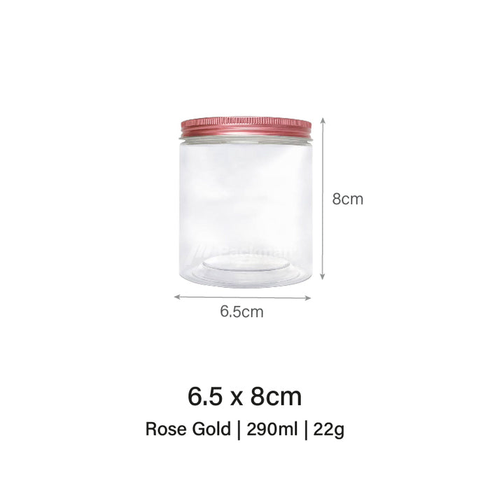 6.5 x 8cm Rose Gold Plastic Jar (113pcs)