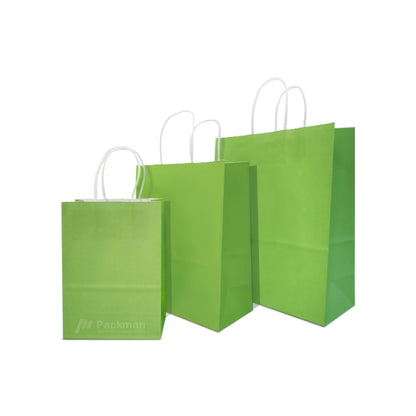 15 x 8 x 21cm Green Paper Bag (100pcs)