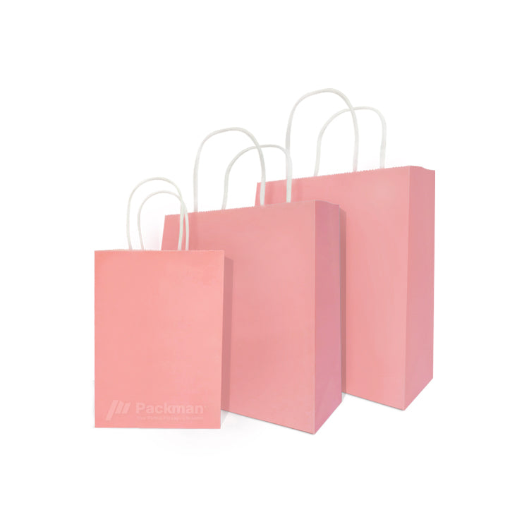 21 x 11 x 27cm Pink Paper Bag (100pcs)