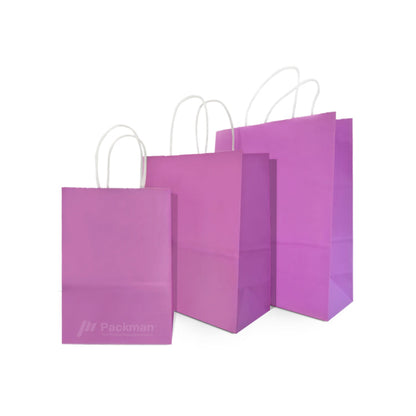 21 x 11 x 27cm Purple Paper Bag (100pcs)