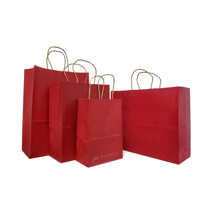 25 x 12 x 32cm Red Paper Bag (100pcs)
