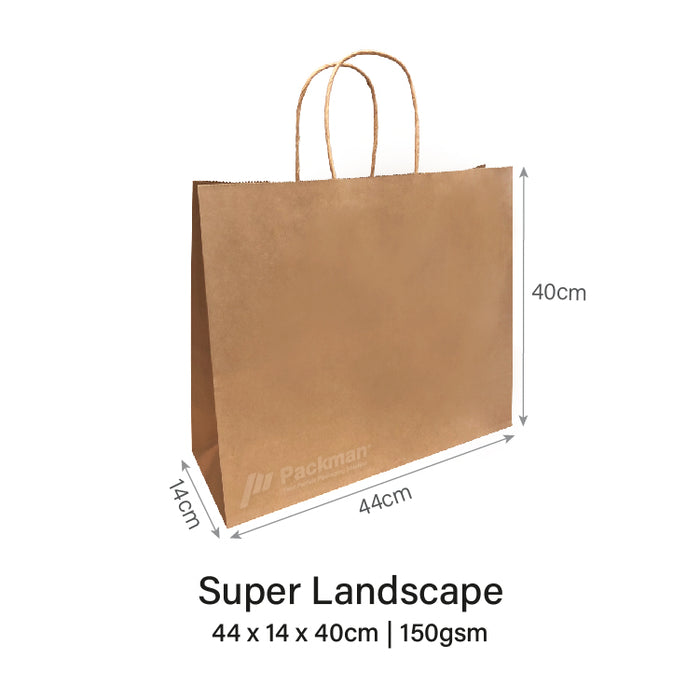 44 x 14 x 40cm Super Landscape Paper Bag (50pcs)