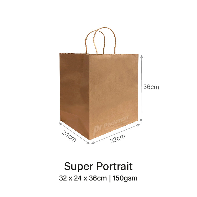 32 x 24 x 36cm Super Portrait Paper Bag (50pcs)