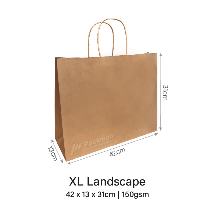 42 x 13 x 31cm XL Landscape Paper Bag (50pcs)