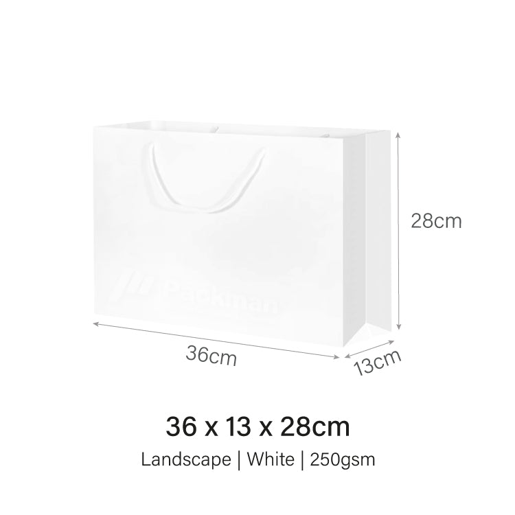 36 x 13 x 28cm White Paper Bag (20pcs)