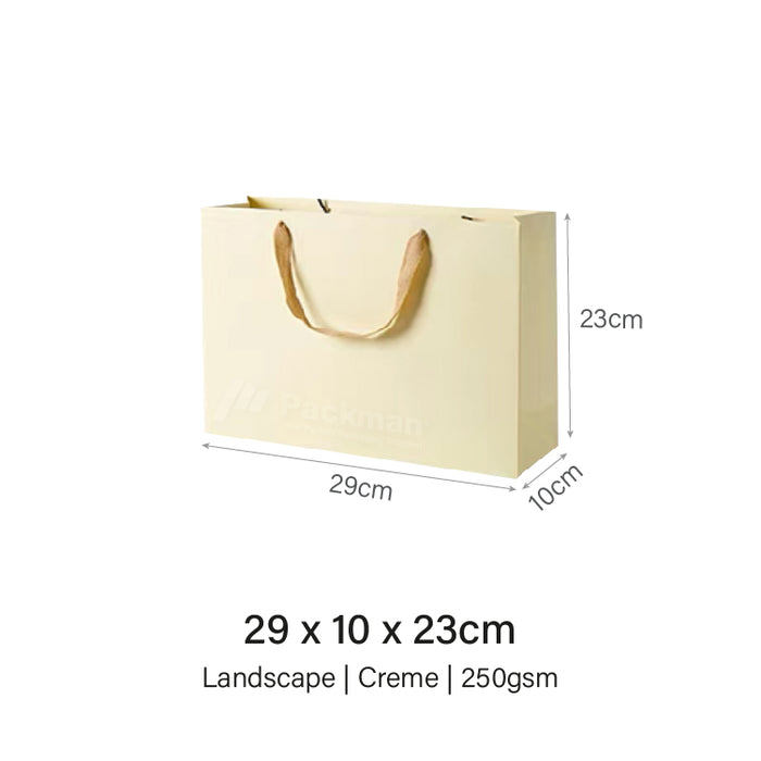 29 x 10 x 23cm Creme Paper Bag (20pcs)