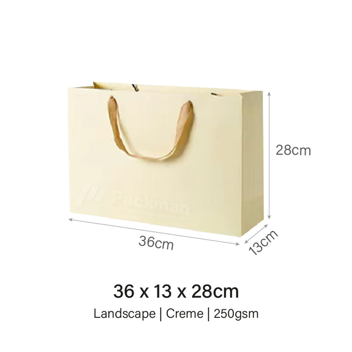 36 x 13 x 28cm Creme Paper Bag (20pcs)