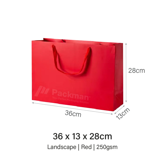 36 x 13 x 28cm Red Paper Bag (20pcs)