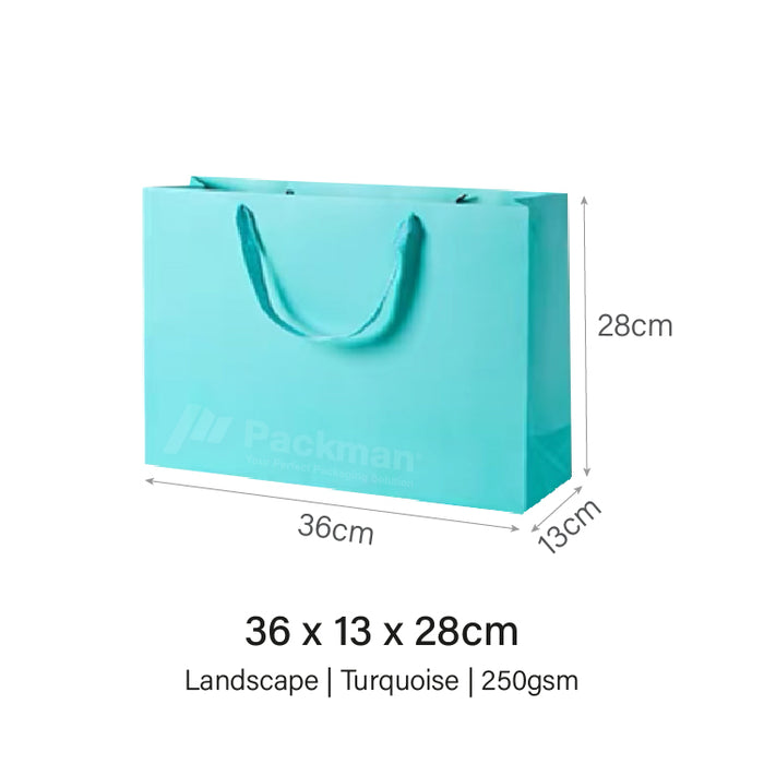 36 x 13 x 28cm Turquoise Paper Bag (20pcs)