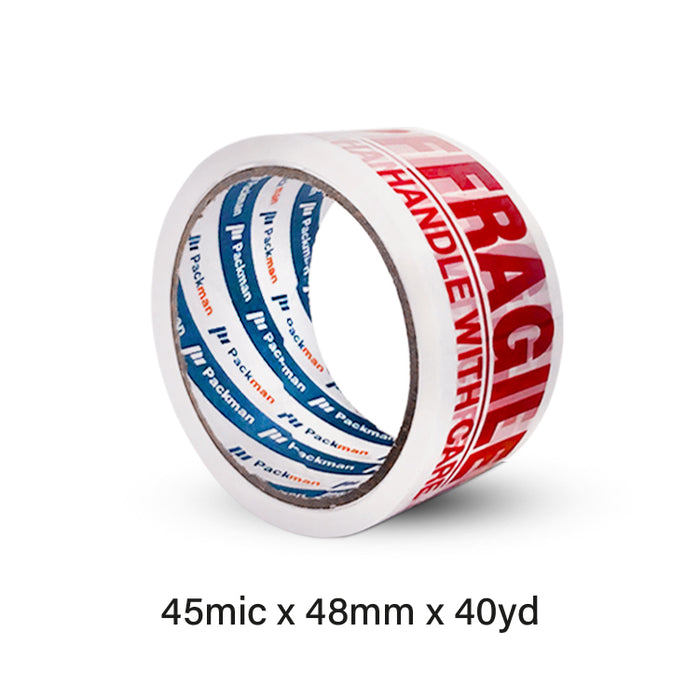 48mm x40yd Fragile Tape (3 Rolls)