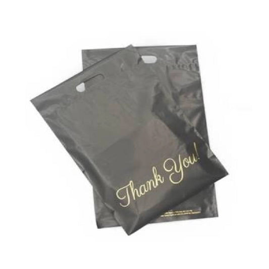Black Thank you Poly Mailer with Handle (100pcs)
