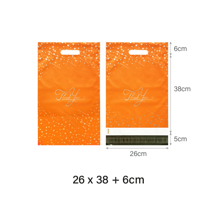 Orange Thank you Poly Mailer with Handle (100pcs)
