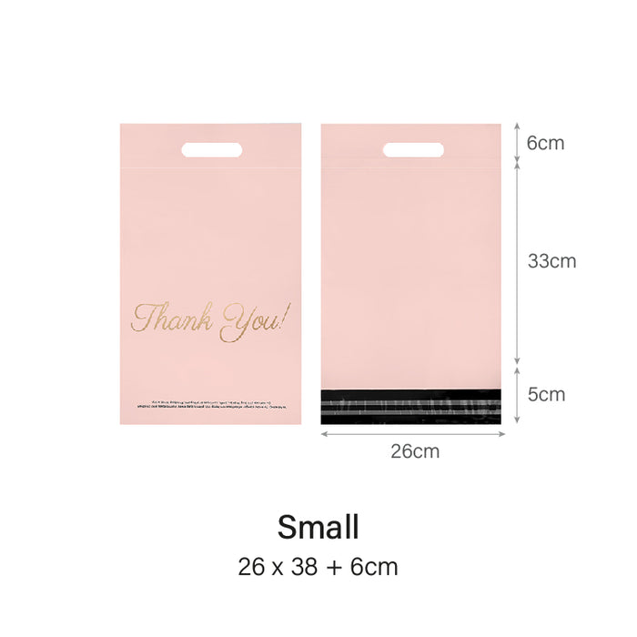 Pink Thank you Poly Mailer with Handle (100pcs)