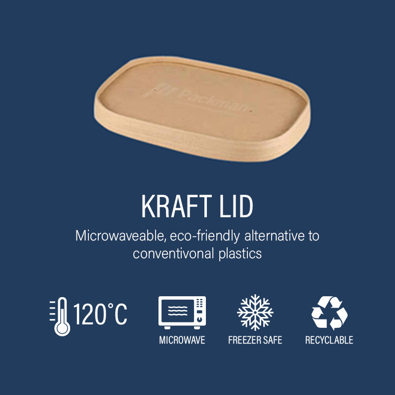 880ml Kraft Rectangular Food Tub (300pcs)