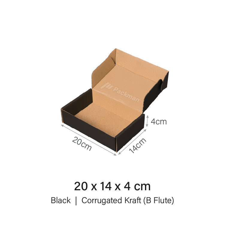 20 x 14 x 4cm Black Mailing Box (50pcs)
