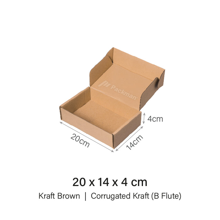 20 x 14 x 4cm Kraft Brown Mailing Box (50pcs)