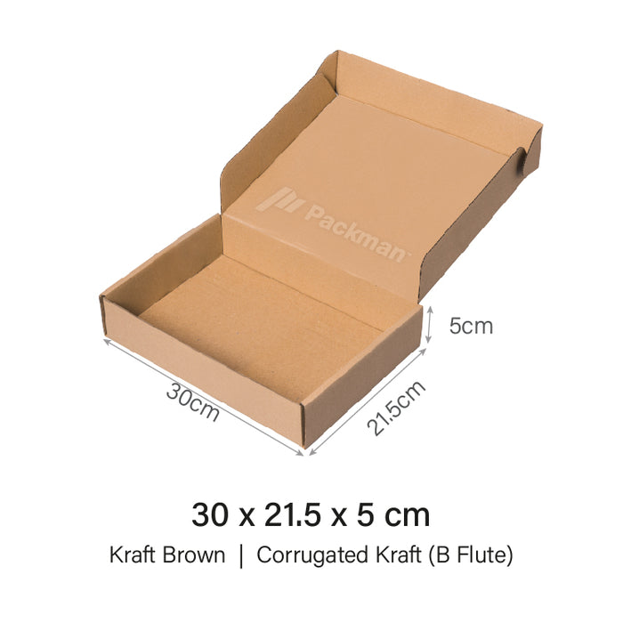 30 x 20.5 x 5cm Kraft Brown Mailing Box (50pcs)